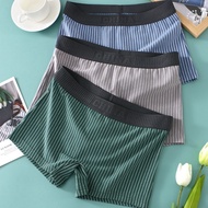 Summer Style Women's Underwear Fashion Striped Cotton Mid-Waist Loose Sports Breathable Girls Boxer 