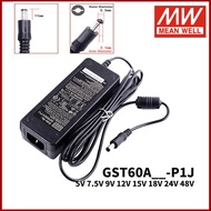 ✭Mean Well GST60A-P1J 60W Power Adaptor 5V 7.5V 9V 12V 15V 18V 24V 48V Meanwell Universal Charger Power Supply
