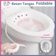 SET Foldable Pump Sitz Bath Basin for Toilet Seat Besen Tangas Postpartum Hemorrhoid Perineum Soakin