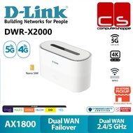 D-Link 5G Dual Band AX1800 Wi-Fi 6 Router - DWR-X2000