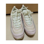 正品二手鞋 Nike air max 97 芭蕾粉 女鞋 氣墊鞋 粉白運動鞋 23.5公分