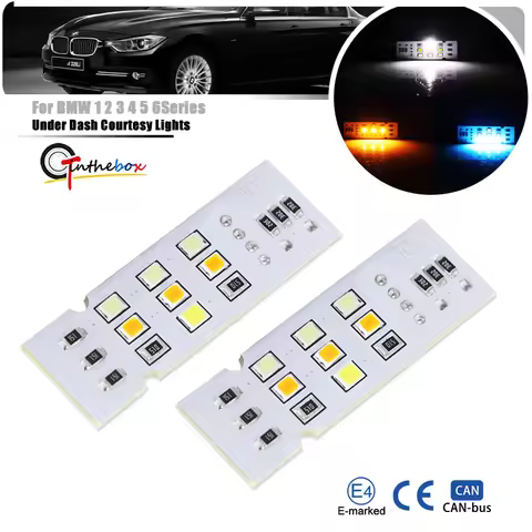 2x Upgraded LED Under Dash Footwell Ambient Lighting For 2012-2019 BMW 3Series F30 F31 F34 M3 F80 31