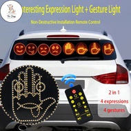 DC Car Finger Expression Light Remote Control Led Lighting Gesture Light Road Rage Middle Finger Ges