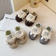 Girls Forrest Gump Shoes Korean Pearl Lace Lace Shoes Princess Shoes Soft Sole Spring Children's Sho