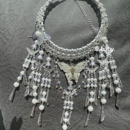 Minority Ethnic Miao Ethnic Necklace Dong Ethnic Silver Jewelry Hat Ethnic Characteristic Handmade J
