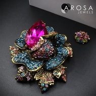 AROSA JEWELS Flora Series 2-in-1 set brooch kerongsang A9-06 (7.0cm x 5.3cm)