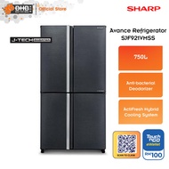 Sharp  SJF921VMSS 4 Doors 750L Avance Refrigerator J-Tech Inverter Technology Fridge / Peti Sejuk