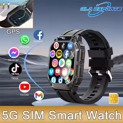 New GPS 5G SIM Card Smartwatch Men Women Video Calls 2/16GB Memory GPS WiFi Tiktok APP Waterproof Sm