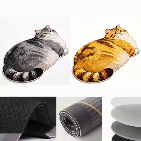 3D Cartoon Cat Mat Diatom Mat, Super Absorbent Mat, Anti Slip, Quick Drying Bathroom Door Mat, Suita