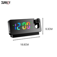 SUN Projection Alarm Clock Large LED Large Display Wall 180° Projector for Teens Kids Children Adults