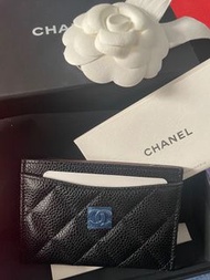全新 Chanel Card Holder 單片卡包 經典 黑色牛皮 銀扣