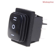 {Miobayline} 12V Black Waterproof 6Pin DPDT Self Locking Rectangle Rocker Switch new