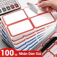 Waterproof Name and Price Sticker - Convenient Solution for Object Management, Many Colors and Sizes