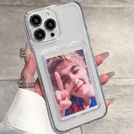 1pc Transparent TPU Card Holder Case, Minimalist Shockproof Phone Case Suitable For X, XR, XS Max, 1