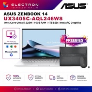 Asus Zenbook 14 UX3405C-AQL246WS/ UX3405C-AQL248WS 14” WUXGA OLED Laptop ( CU5-225H, 16GB, 512B SSD,