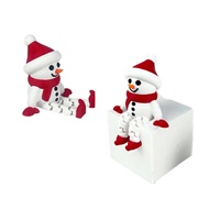 2pcs-8cm/3.15in-Fun Christmas Gifts: Articulated 3D Snowman Ornaments Vintage Christmas Decorations