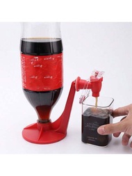 1個創意蘇打可樂倒置飲料龍頭簡單開關飲料分配器瓶,倒立式飲水機,派對家居酒吧配件