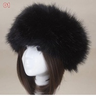 Readystock black Russian faux fur hat winter autumn