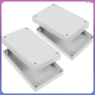 2Pcs White Plastic Mount Box for Home Electronics  daicoltd