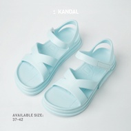 KANDAL KD0104 Akross-Men's And Women's Sandals Blue Cotton Lightweight Waterproof Quick-Drying EUR 3
