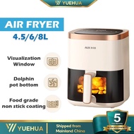 【In stock】YUEHUA Air Fryer 4.5L/6L/8L Digital Screen/Knob Control 1300W Multifunctional Fully Automatic Oil-free Dehydration Oven Fry Pan HL84 CBH3