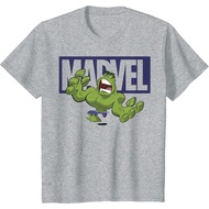 Marvel Hulk Chibi Action Pose Logo Outline T-Shirt