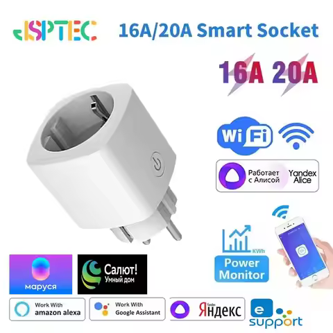 EWeLink EU Smart Socket WiFi Smart Plug With Power Monitoring Timing Voice Control Yandex Alice Мару