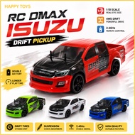 RC DMAX Isuzu Drift Double Battery 1:10 4WD 2.4GHz Turbo Mainan Remote Control Car Rechargeable