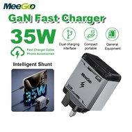 MeeGoo GaNหัวชาร์จเร็ว ที่ชาร์จPD35/40W ชาร์จเร็วType-cและUSB/ Type-cและType-c อะแดปเตอร์ชาร์จเร็ว a