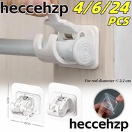 HECCEHZP Curtain Rod Holders, Adjustable Self Adhesive Curtain Hangers,  No Drilling Brackets Hooks Curtain Rod