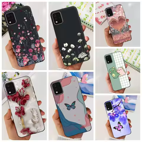 New For LG K42 6.6" Case Beautiful Flower Butterfly TPU Soft Silicone Cover Coque For LG K42 K 42 LM
