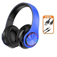 B39 Wireless Headset Bluetooth 5.0 Colorful LED Bass Stereo Wireless Headphones Ove-Ear Headphones