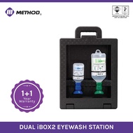 EP 4921 Dual iBox2 Eyewash Station PLUM 200ml EP 4752 + 500ml EP 4604 PLUM Eyewash Box