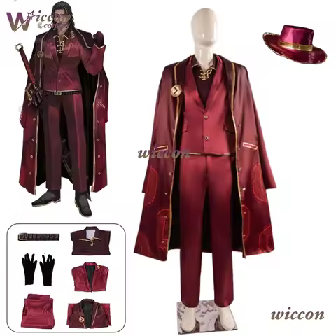 Uniform Game Limbus Company Lei Heng Cosplay Costume Hat Lei Heng Cosplay Wig Outfit Halloween Carni