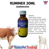 Ruminex Albendazole dewormer for goat sheep cattle 30ml like valbazen