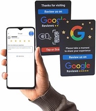 NFC Tag Google Review Card - Boost Customer Feedback with Tap & Scan QR - No App, No Subscription - 