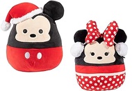 Squishmallows 8" Mickey &amp; Minnie Mouse Christmas Plush 2-Pack - Officially Licensed Kellytoy Plush - Collectible Soft &amp; Squishy Holiday Stuffed Animal Toy - Gift for Kids, Girls &amp; Boys - Set of 2