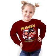 Children's sweater tops, August 80th screen printing, girls' fashion/s, 80th Independence Day, New F