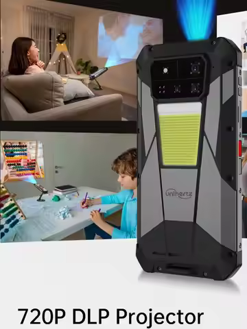 Unihertz by 8849 Tank 4 Pro 5G Phone Built-in 720P Projector Dimensity 8300 16GB/18GB 3k AMOLED 1160