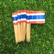 Flash 应一次性牙签旗泰国牛排水果签蛋糕汉堡鸡尾酒小插旗支Supply disposable toothpick flag Thai steak fruit signSanliou Sticker