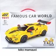 Kids Educational Toys Bricks Corvette C8.R Legoo Car SY 5111