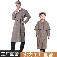 [cos Costume Male] Halloween Sherlock Costume Character Male Big Detective Sherlock Holmes Performan
