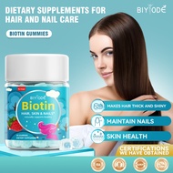 BIYODE Biotin Gummies for hair boost 5000mcg Biotin & 200mg Collagen HALAL Vegan 60 Gummies