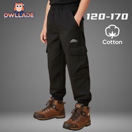 OWLLADE Cargo Jogger Pants for Kids Boy in Black B02 4T-2