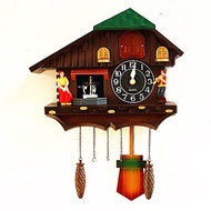 Free Shipping Cuckoo Clock Hanging Time Display Rotating Stage Cuckoo Clock European Style Living Ro