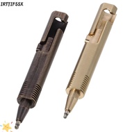 IRTJIFSSX Brass Pen, Mini Retractable Pocket Ballpoint Pen, Portable Signature Pen