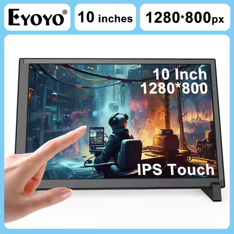 EYOYO HDR 1280x800 IPS Capacitive Touchscreen 10" Portable HDMI Monitor for Raspberry Pi 4B/3B+/3A+/