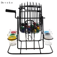 [Devoko] Bingo Set 48 Balls 6 Cup Lottery Machine Draw Bingo Game for Adult Party Fun