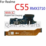 For Realme C55 RMX3710 Type C USB Charging Dock Port Board Connector Main Motherboard Flex Cable