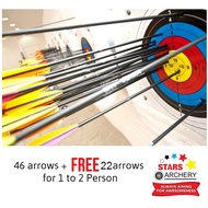 Stars Archery Game Package for 1- 2 Person - 46 Arrows [Free 22 Arrows]